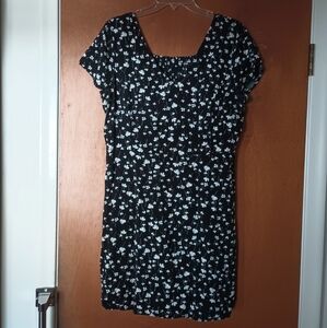 Old Navy Black and White Floral Mini Dress